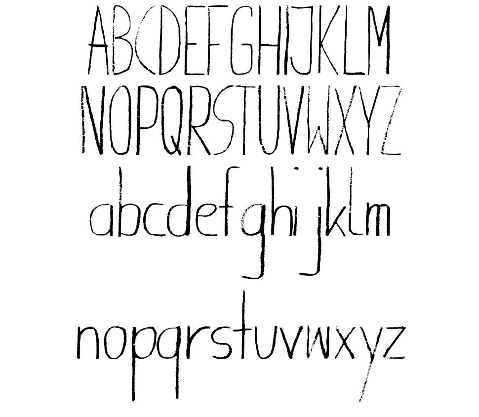 Giraffenhals フォント 標本