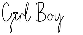 Girl Boy font