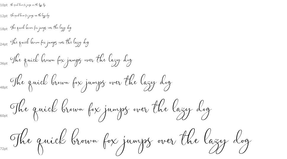 Gladiolus Script font Şelale