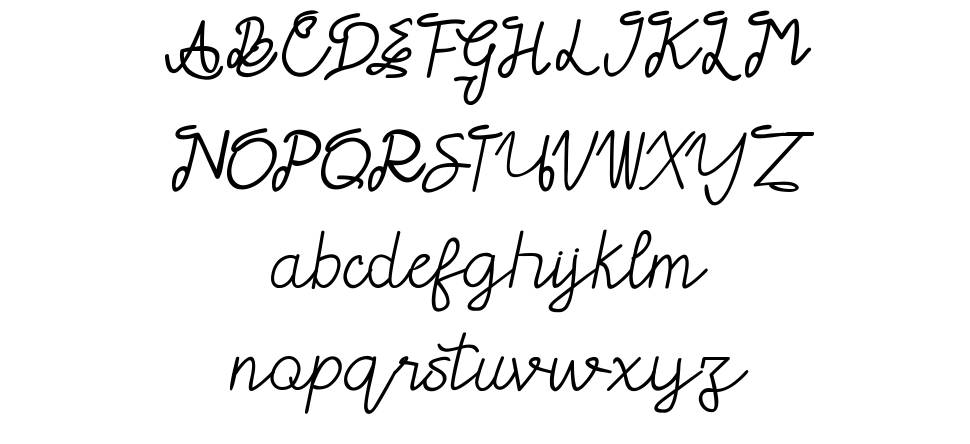 Gladwin Script font specimens