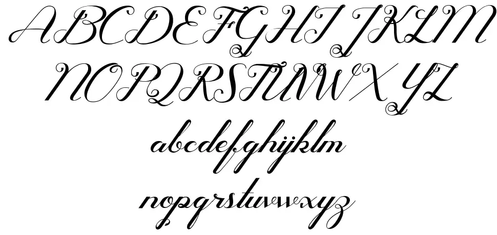 Glamouryfont specimens