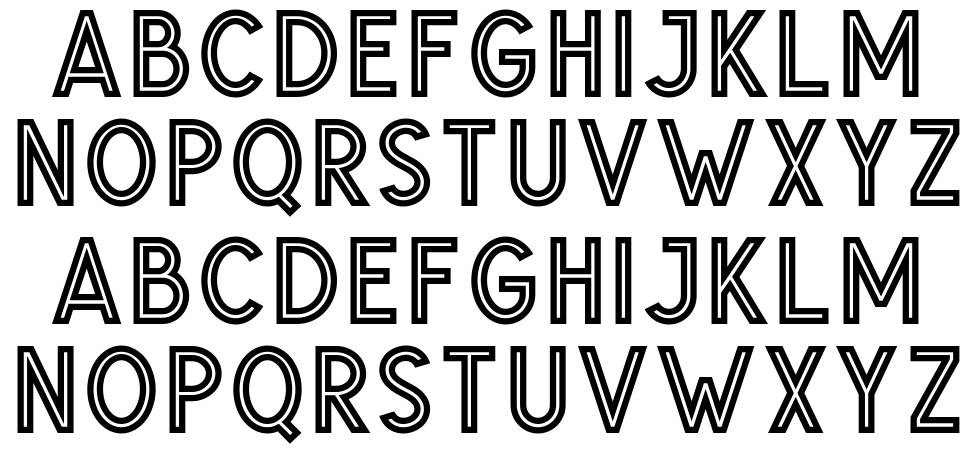 Glaschu Inline font specimens