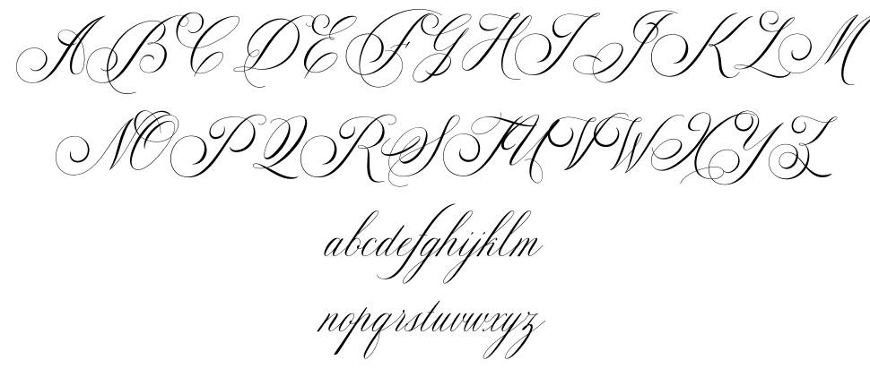Glaston font specimens