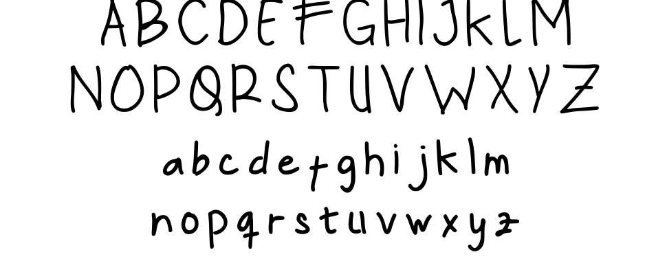 Glenn Before School font specimens
