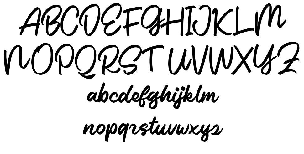 Glintar Script font Örnekler