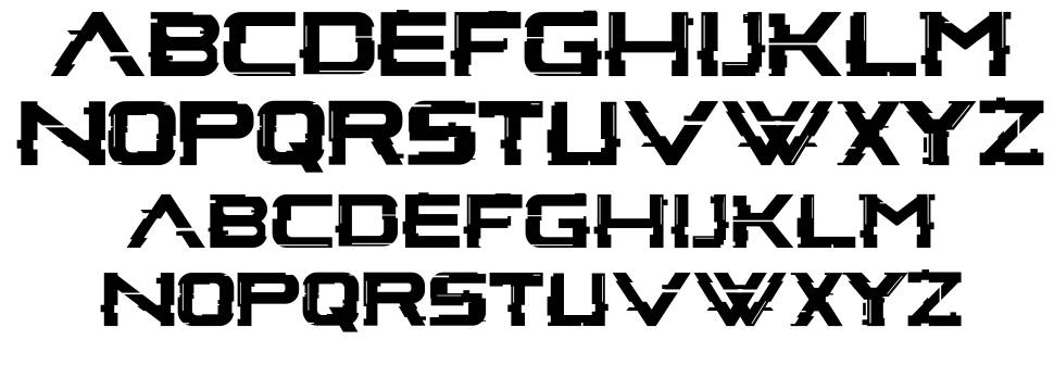 Glitch Inside font Örnekler