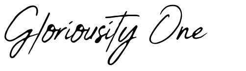 Gloriousity One font