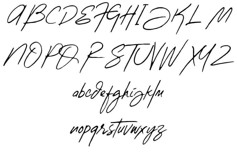 Gloriousity Two font Örnekler