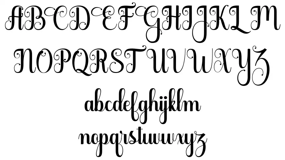 Gloritta Script font Örnekler