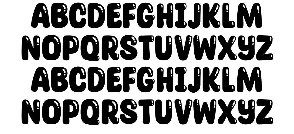 Glossy Sheen font specimens