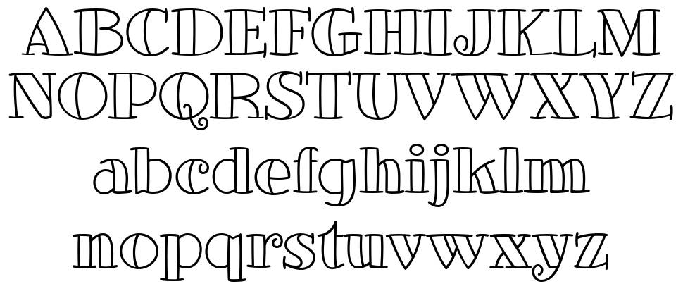 Glotona font Örnekler