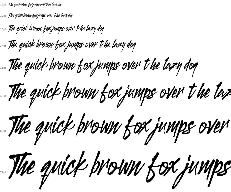 Gloucester Brush Script font Şelale