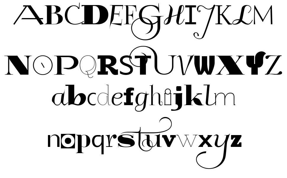 GlukMixer font specimens