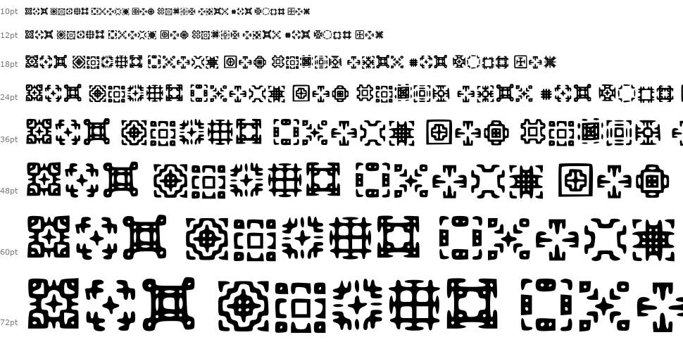 Glypha font Şelale