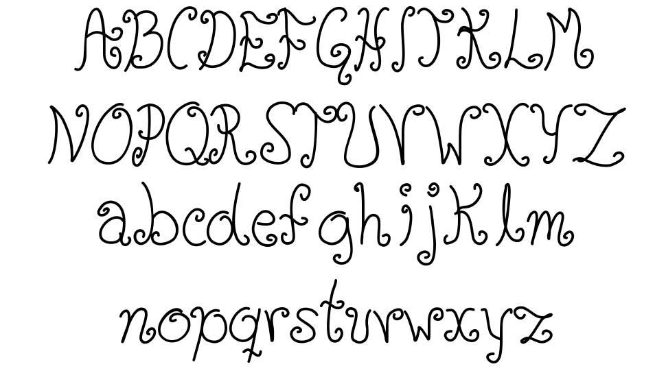 Glyphy písmo Exempláře