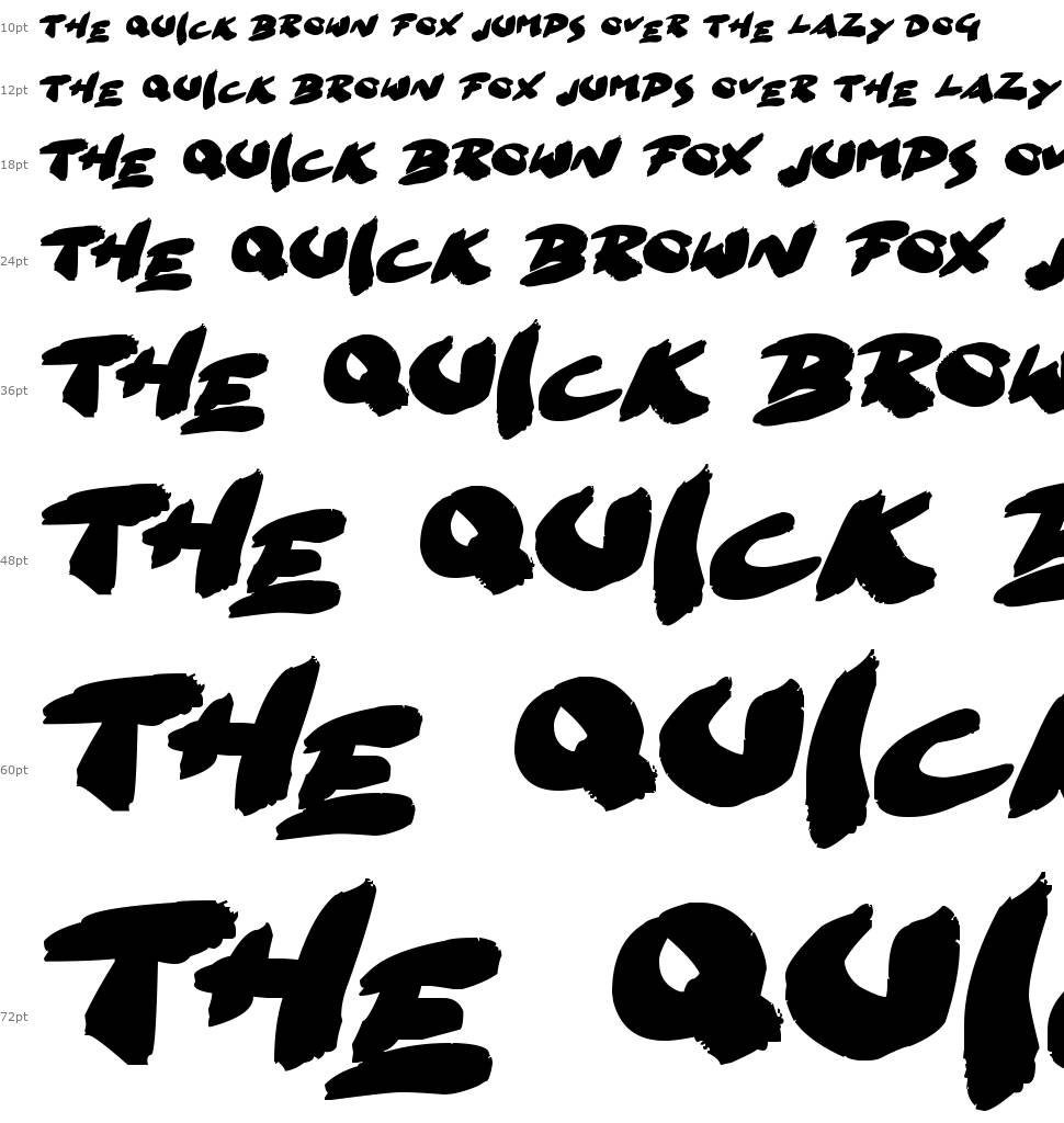 Go Faster Brush font Waterfall