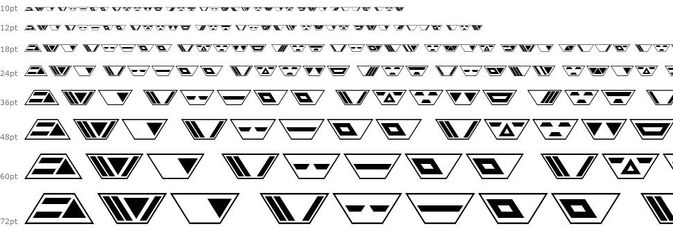 Gobotronic font Şelale