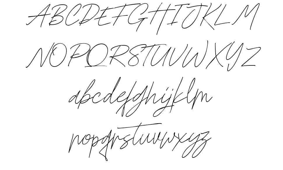 Godwit Signature font specimens