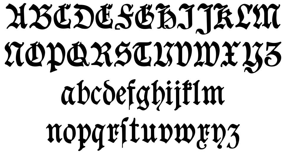 Goeschen Fraktur шрифт Спецификация
