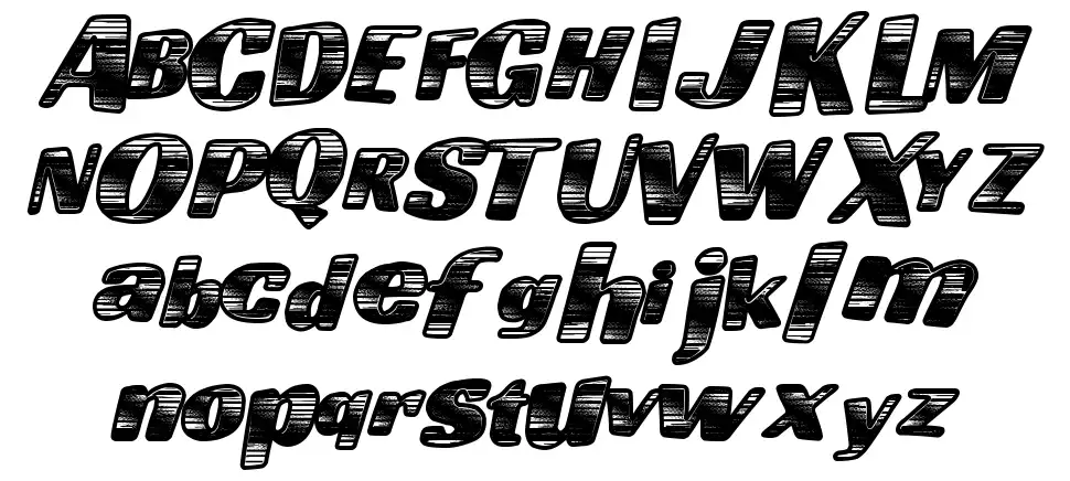 Going Fast font specimens