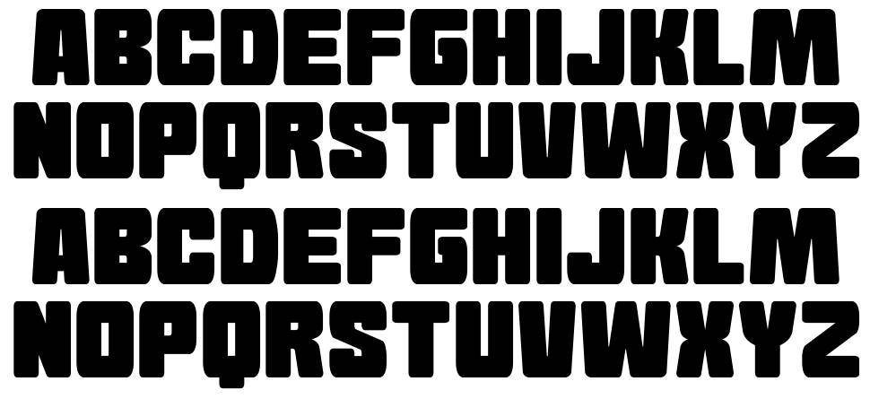 Goma Block font specimens