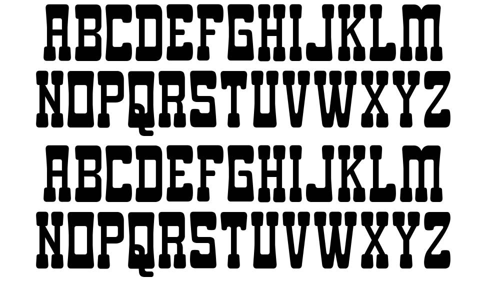 Goma Western font specimens