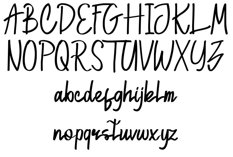 Gonlotus Fangwell Script font Örnekler