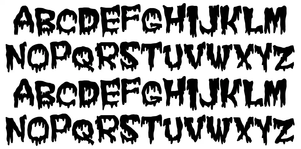 Good Morning Death font specimens