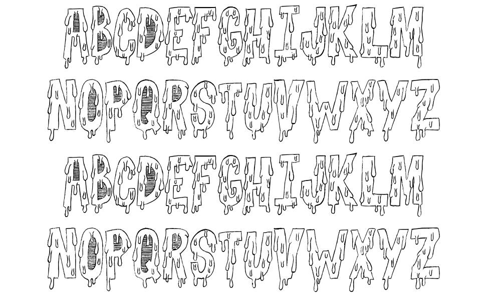 Goodnight Freak font specimens