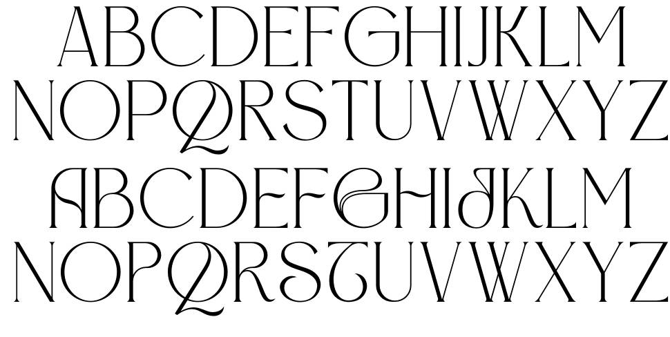 Gorthe font specimens
