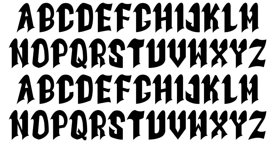 Goth Goma G font specimens