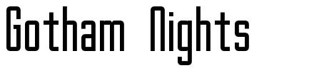 Gotham Nights 字形