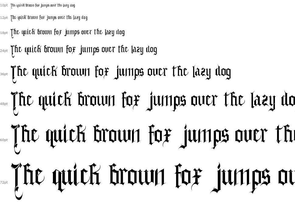 Gothferatu font Şelale