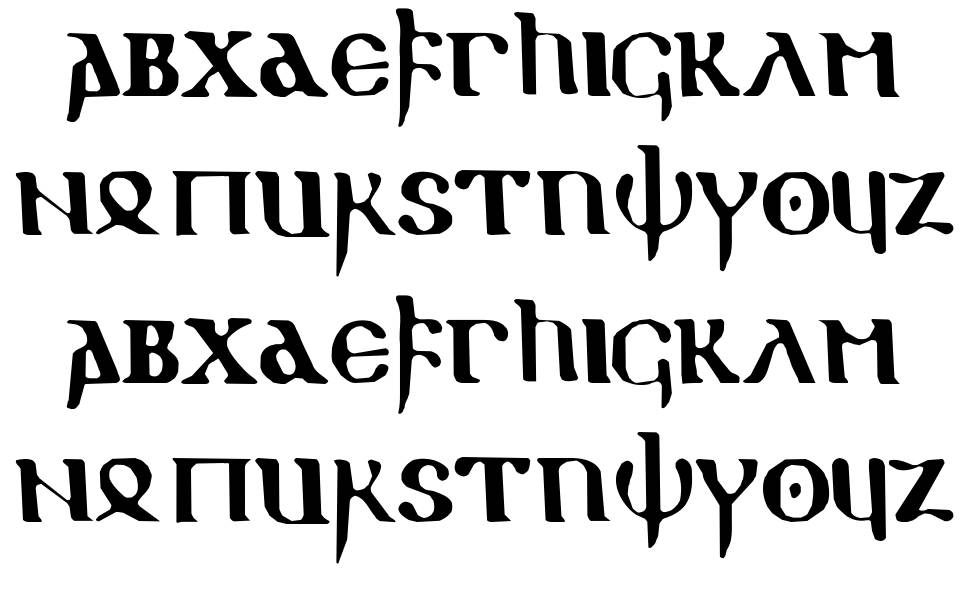 Gothic 1 font specimens