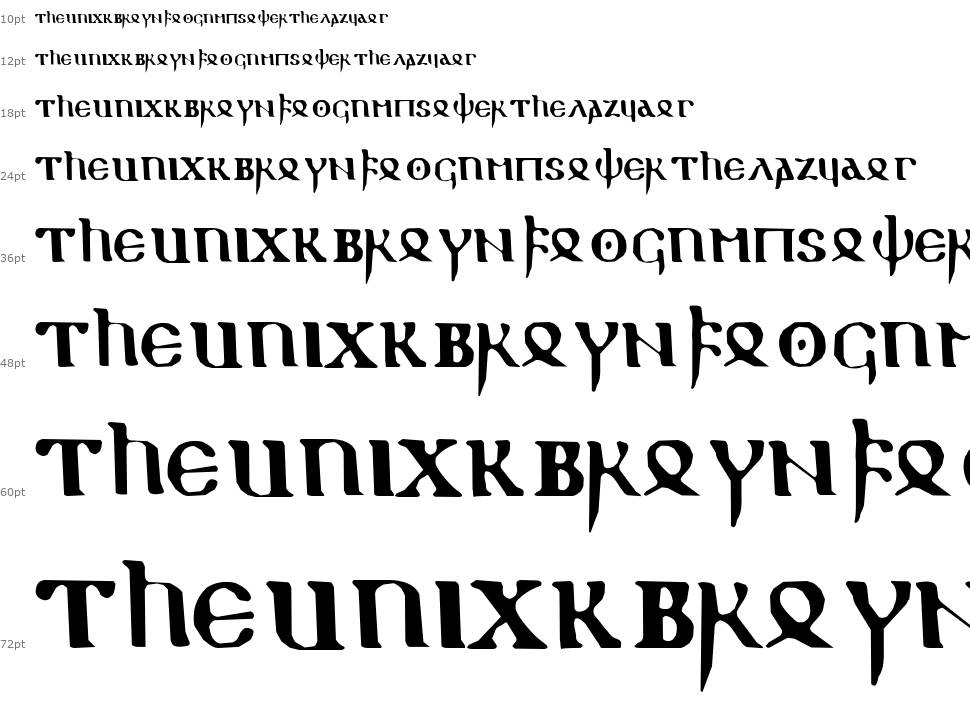 Gothic 1 font Şelale
