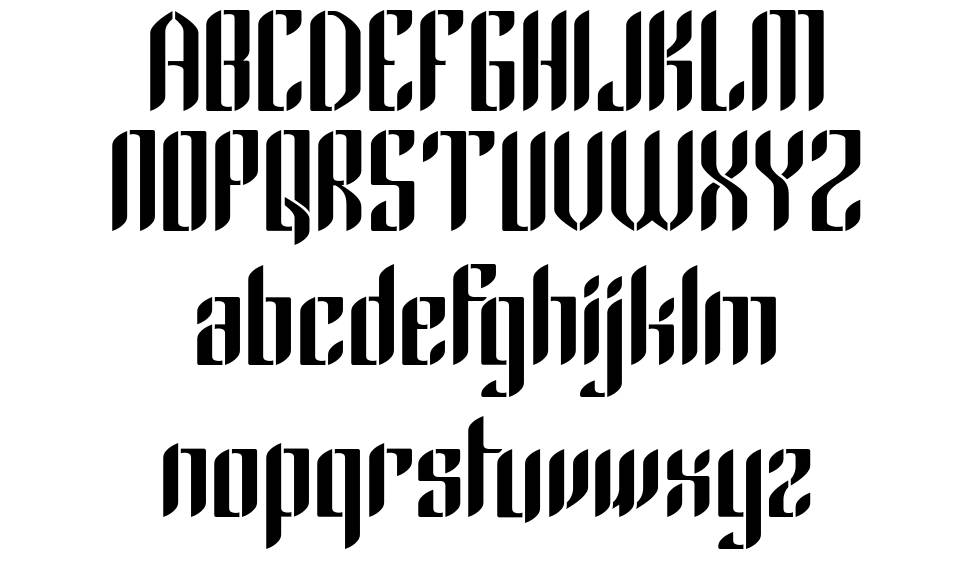 Gothic 45 font specimens