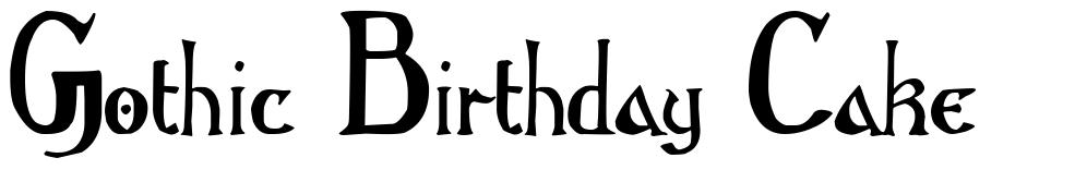 Gothic Birthday Cake písmo