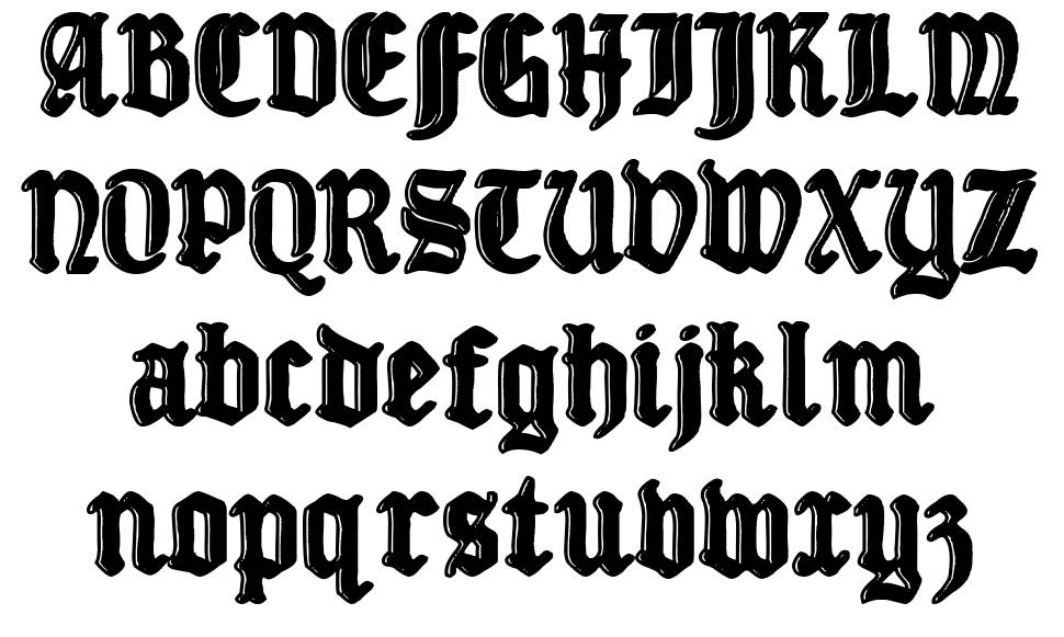 Gothic Division 1939 字形 标本