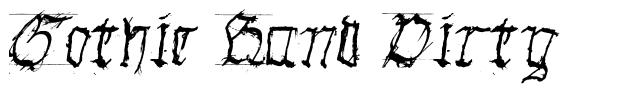 Gothic Hand Dirty font