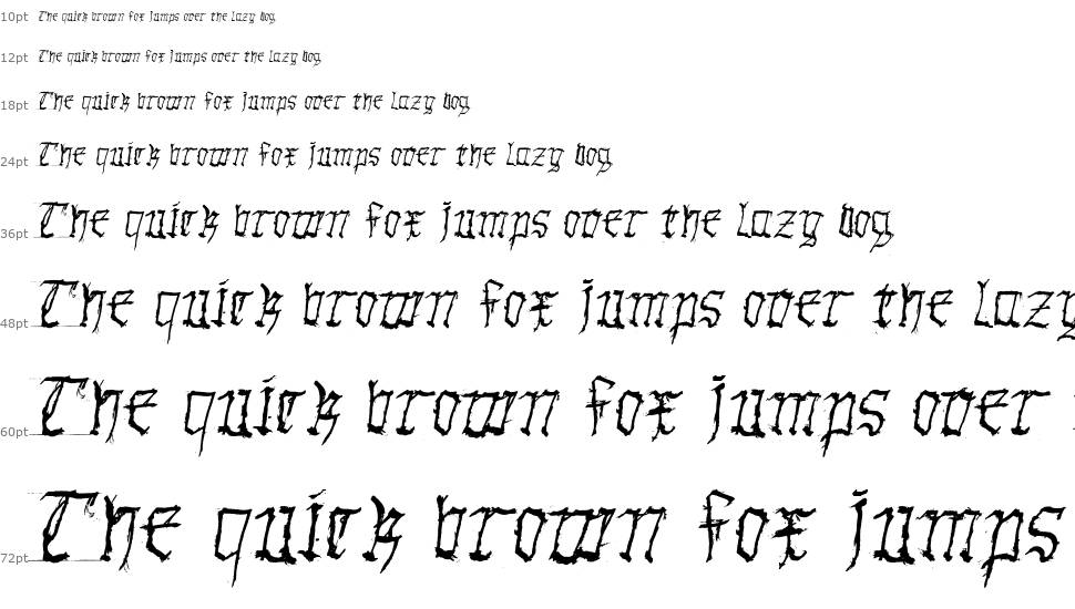 Gothic Hand Dirty font Waterfall