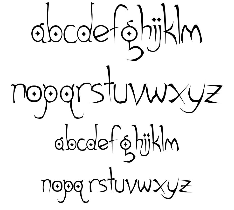 Gothic Hijinx 字形 标本
