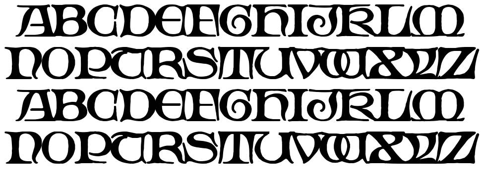 Gothic Manus písmo Exempláře