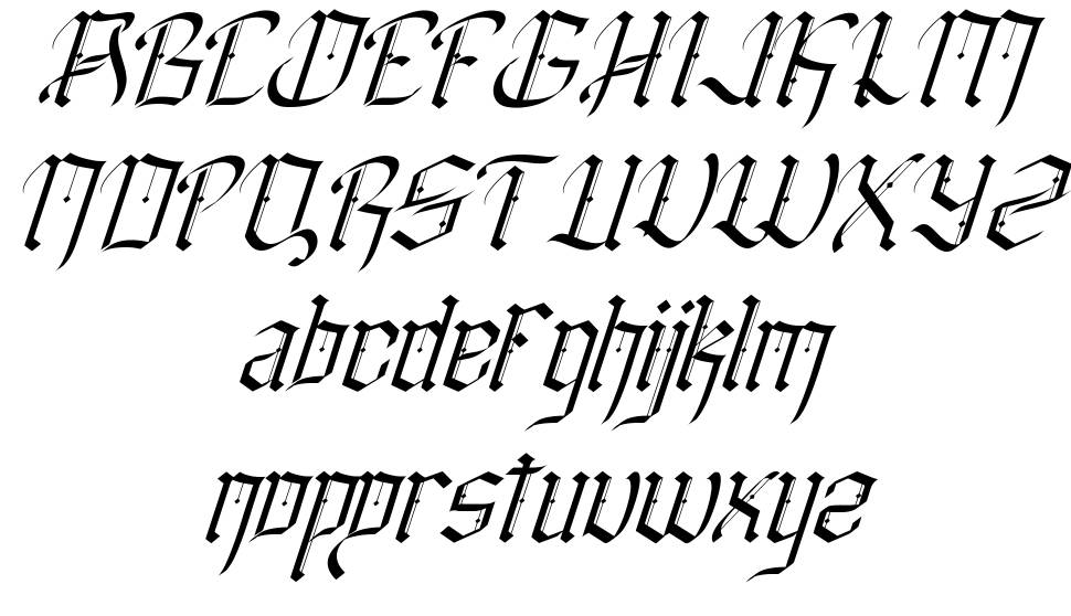 Gothically font Örnekler