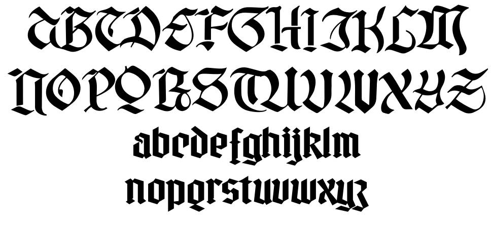 Gotika Strict font Örnekler