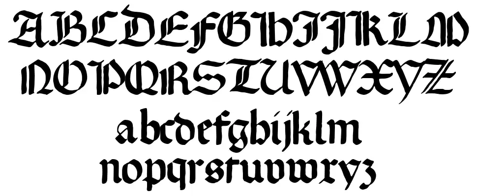 Gotische Missalschriftfont specimens
