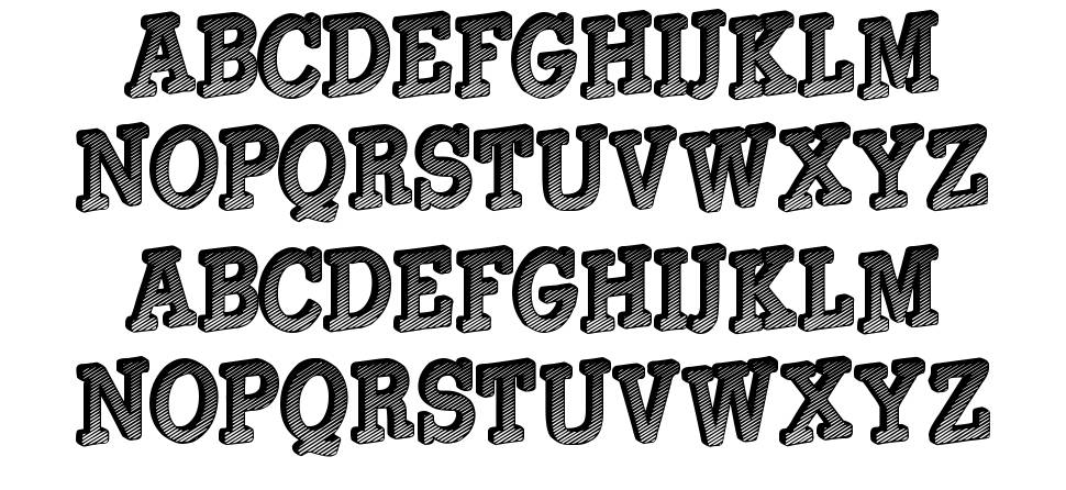 Gouldage font specimens