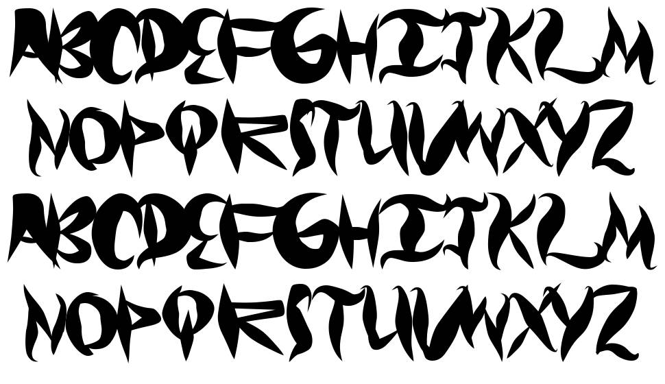 Graffical font specimens