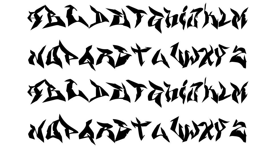 Graffp font specimens