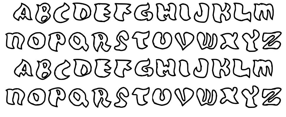 Grafo outline 字形 标本