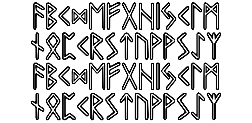 Graip Runicfont specimens